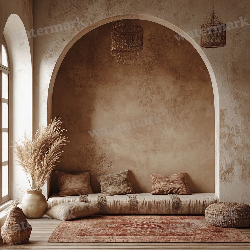 Boho Arches digital photo backdrop for photo editing, preview 10