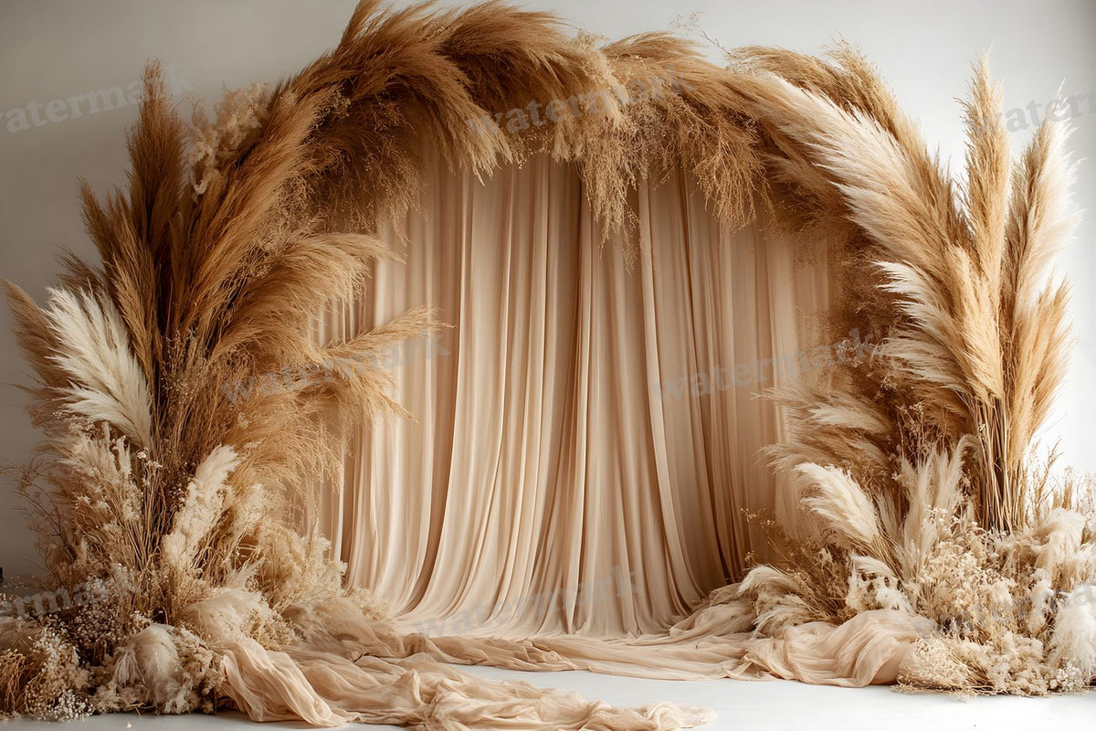 Boho Pampaarch Backdrop Images