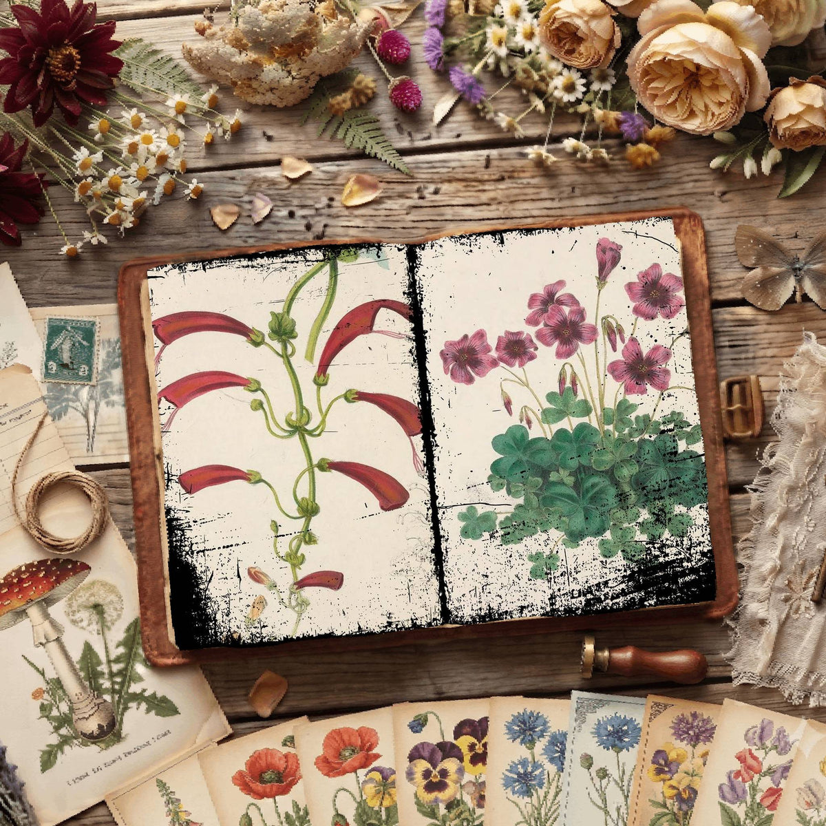 Botanical Illustrations Digital Papers