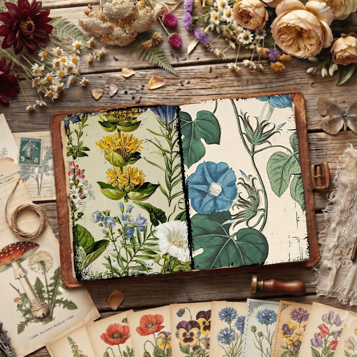 Botanical Illustrations Digital Papers