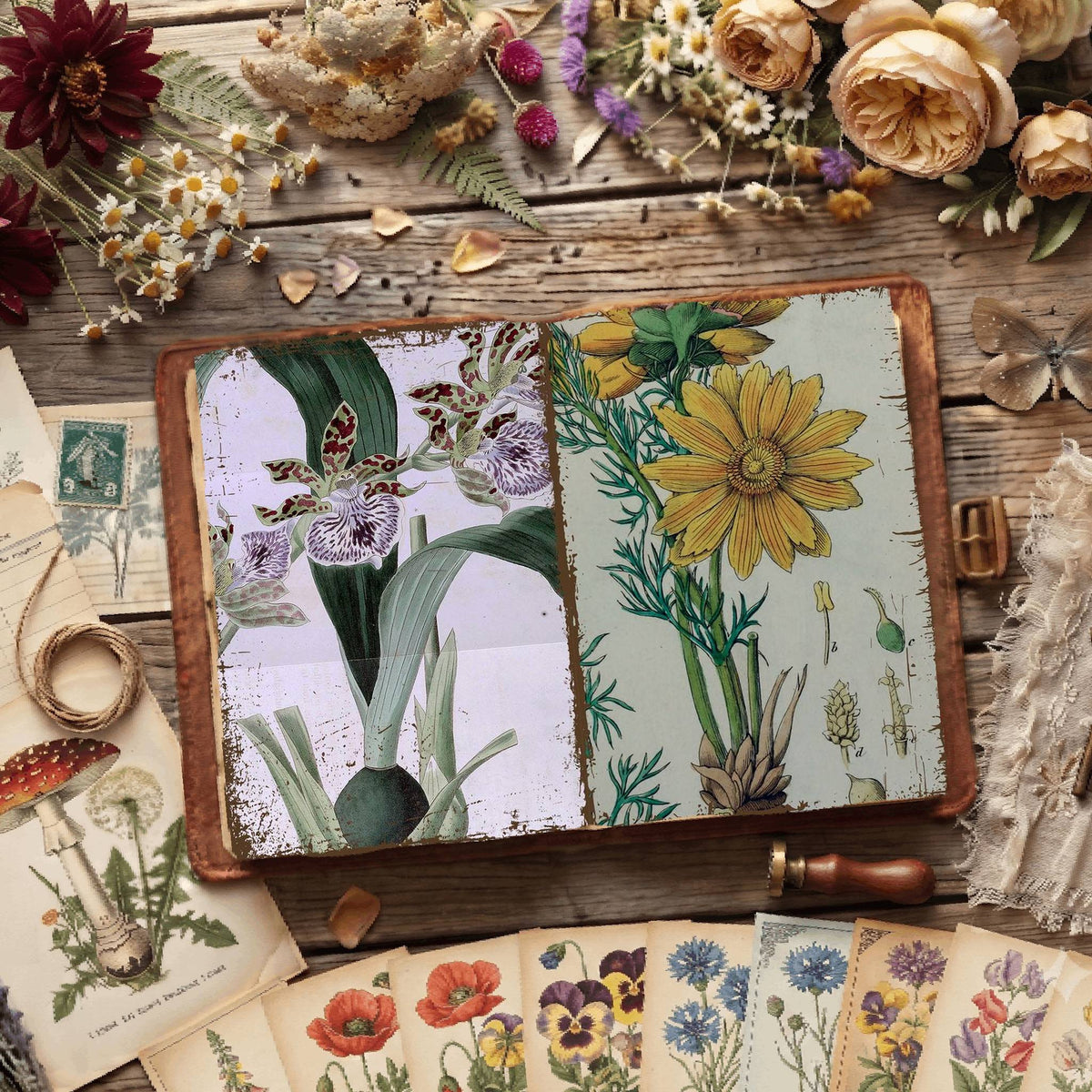 Botanical Illustrations Digital Papers