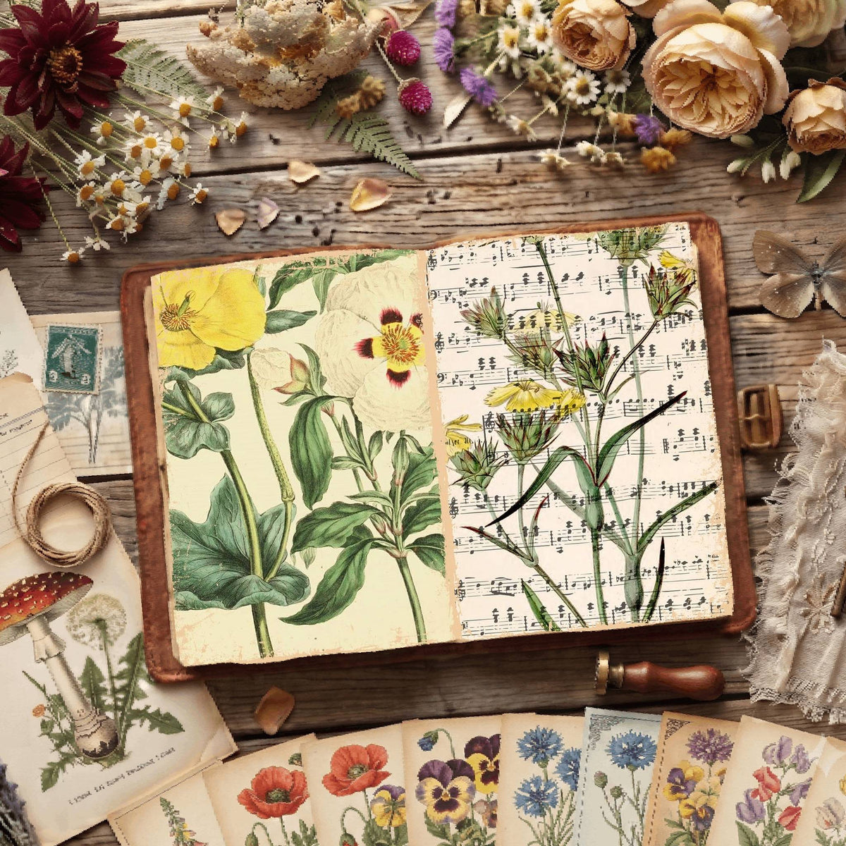 Botanical Illustrations Digital Papers
