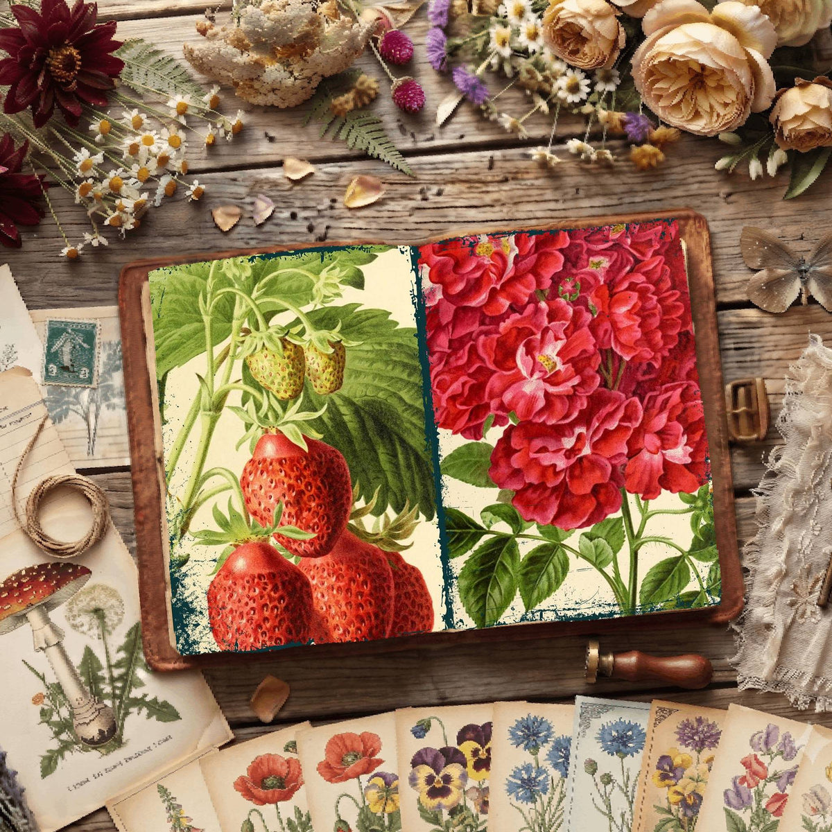 Botanical Illustrations Digital Papers