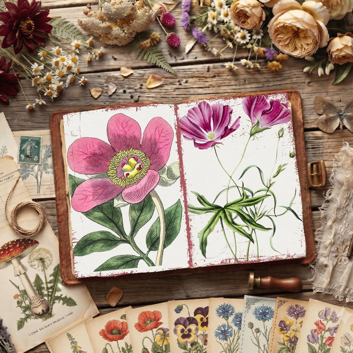 Botanical Illustrations Digital Papers