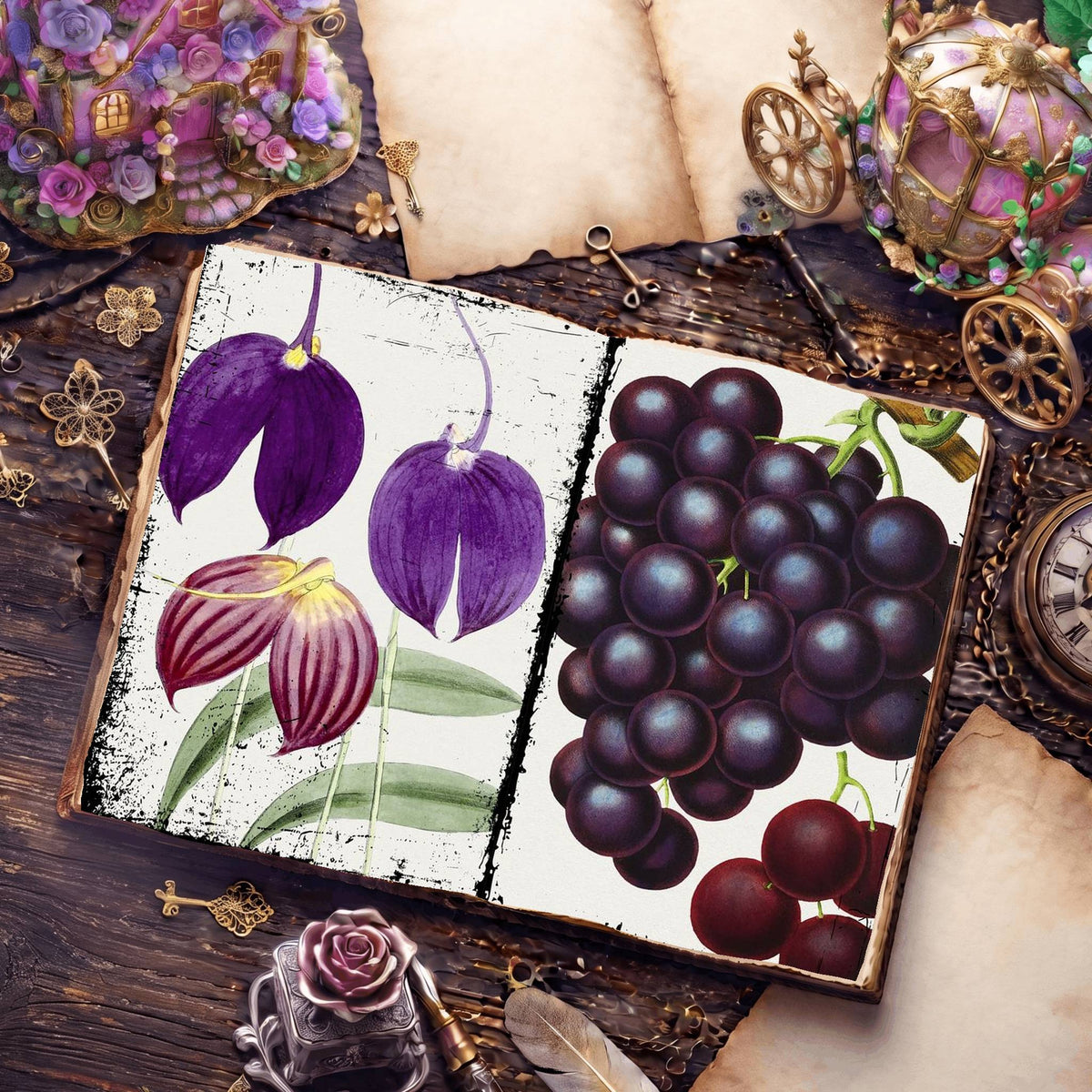 Botanical Illustrations Digital Papers