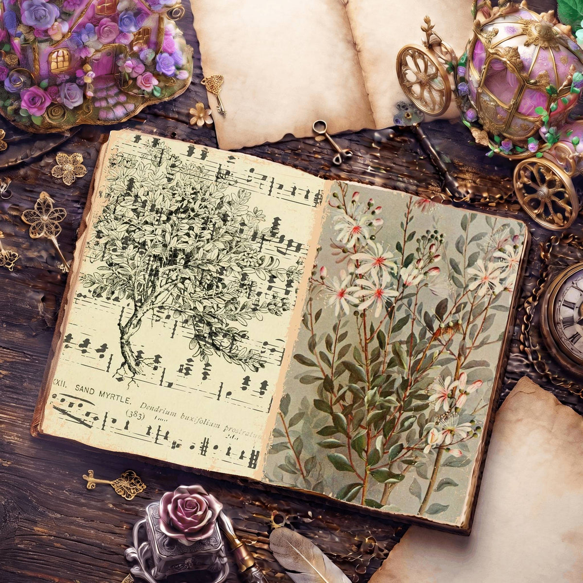 Botanical Sketches Digital Papers