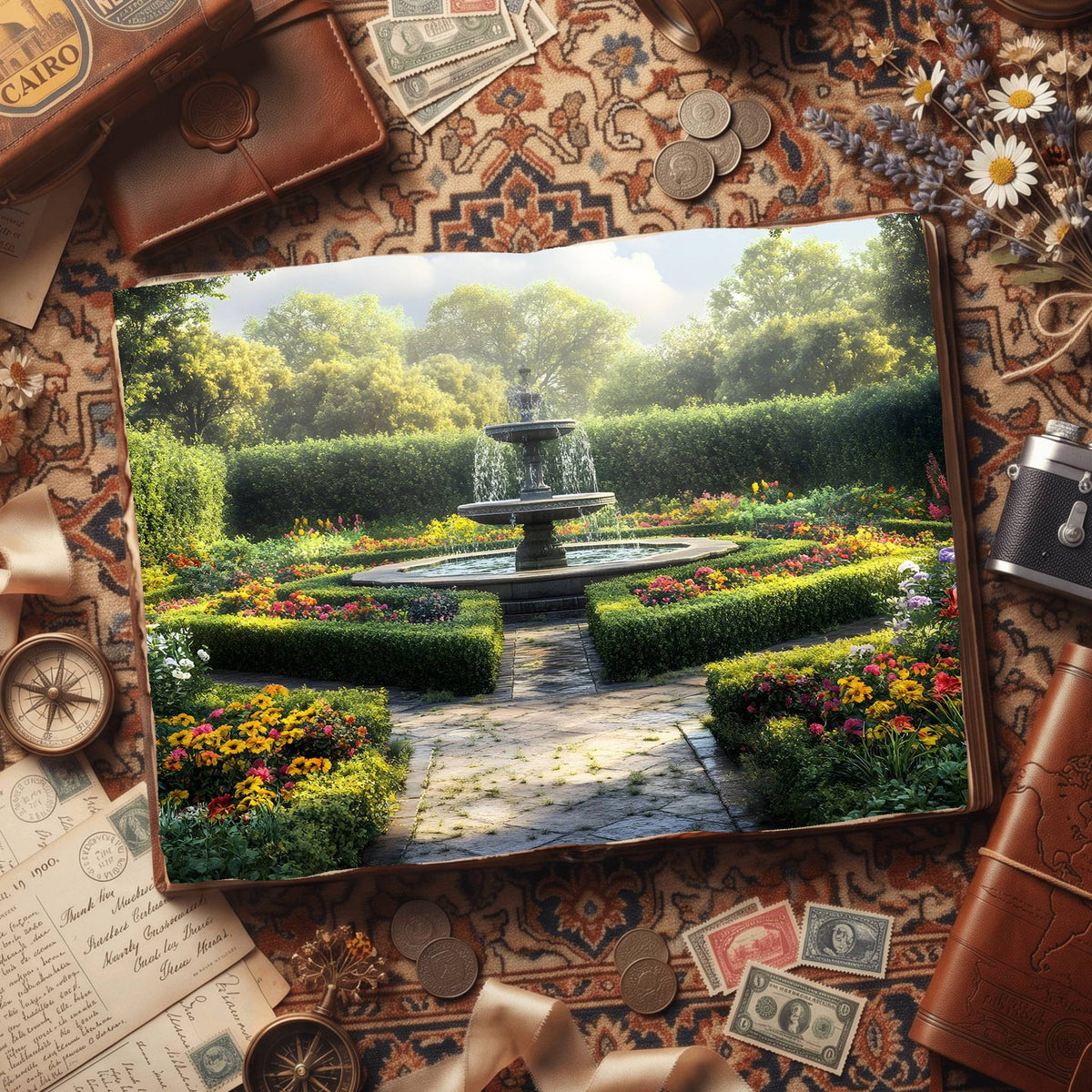 Botanical printable junk journal paper, page preview 8