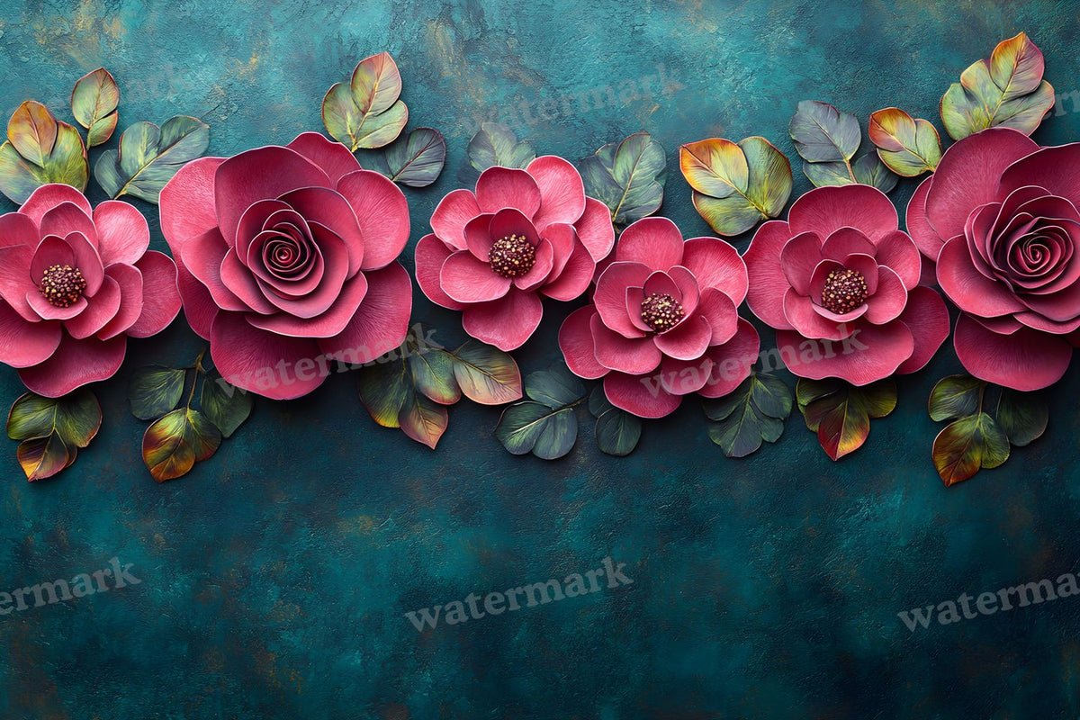 Burgundy Rose Arrangement Backdrop Images