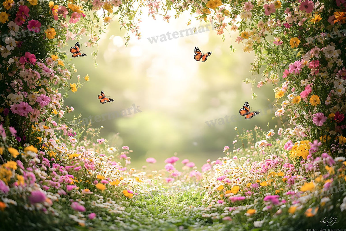 Butterfly Meadow Backdrop Images