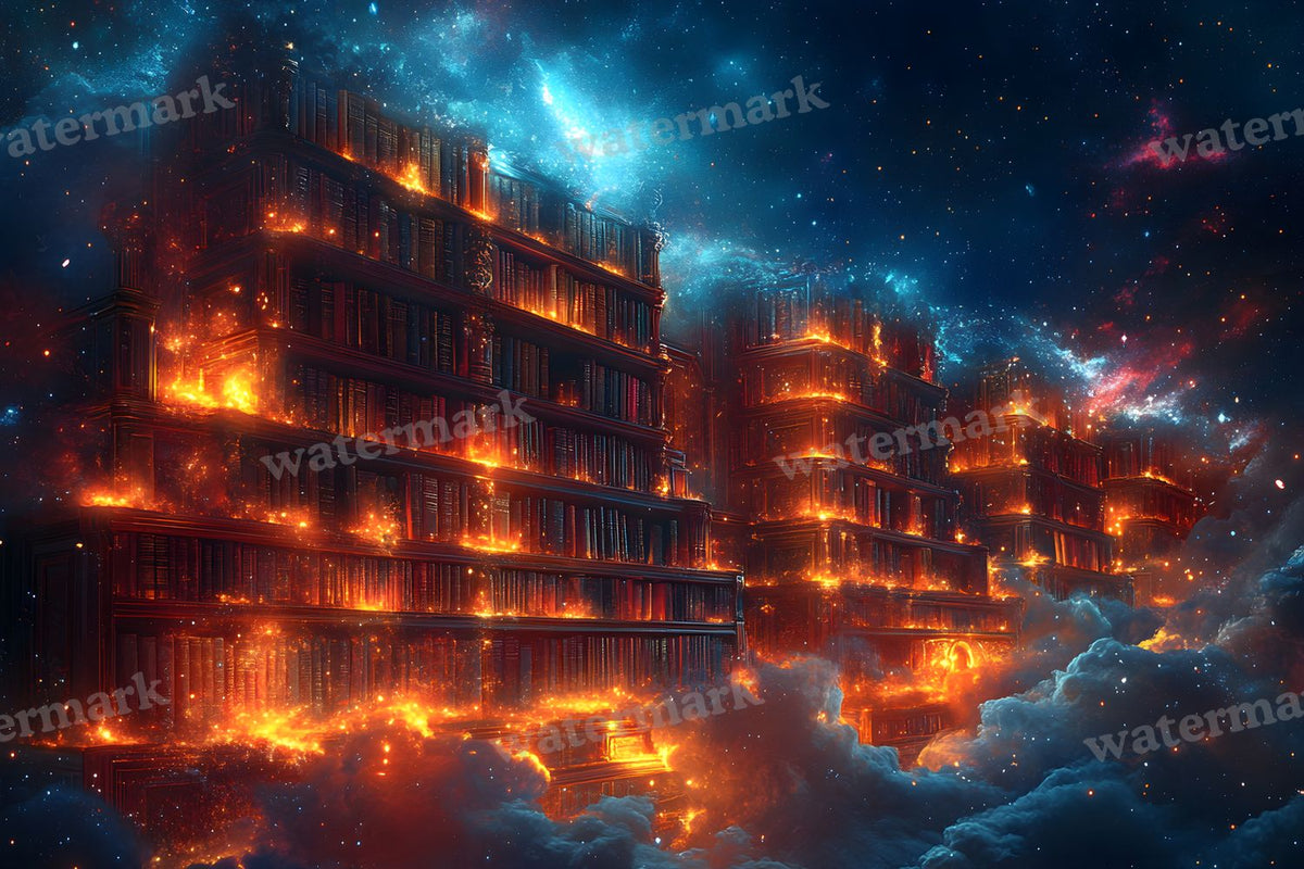 Celestial Library Dream Backdrop Images