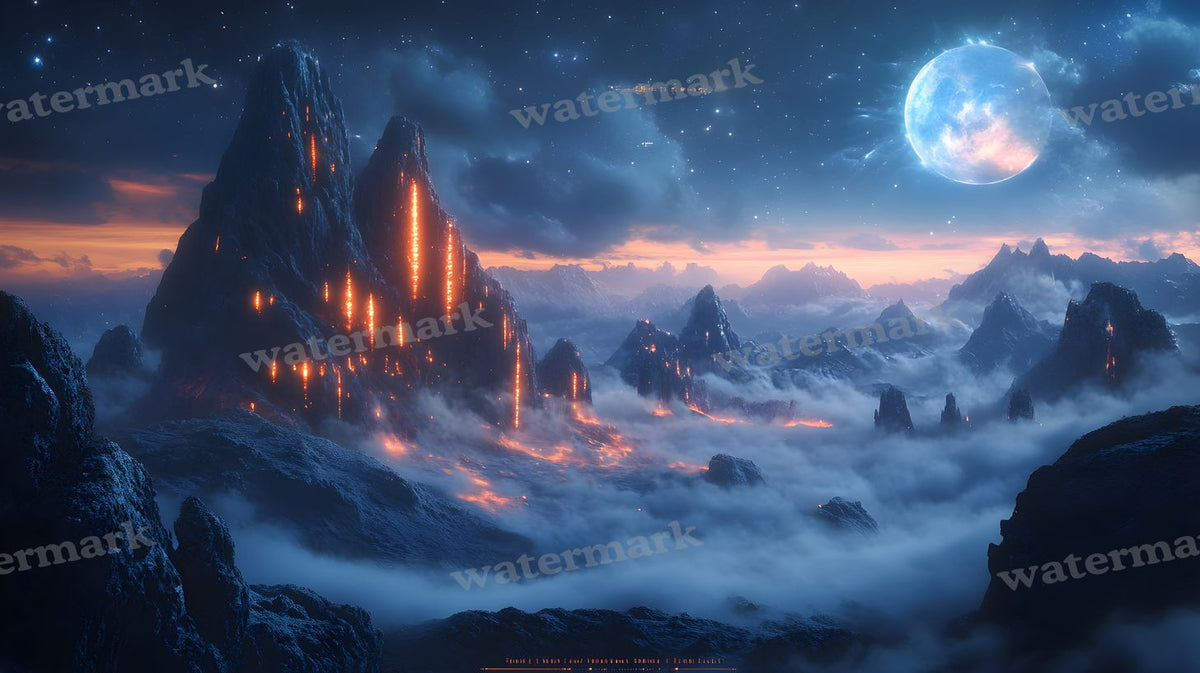 Celestial Moons Backdrop Images