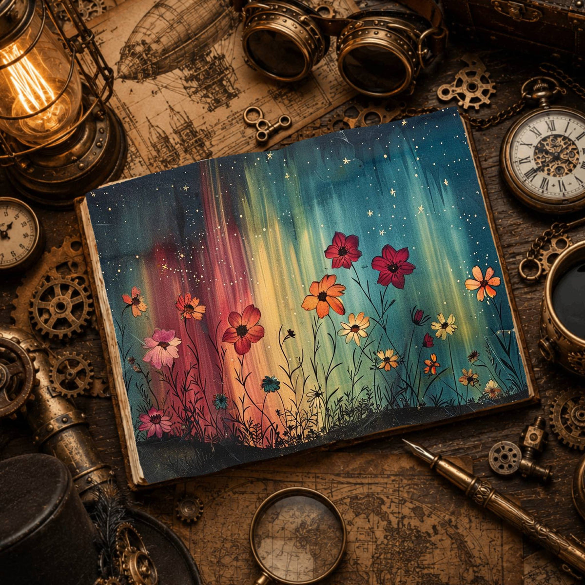 Celestial Wildflowers Digital Papers