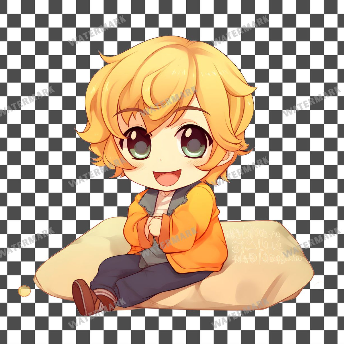 Character Sitting Onpillow Clipart Pngs