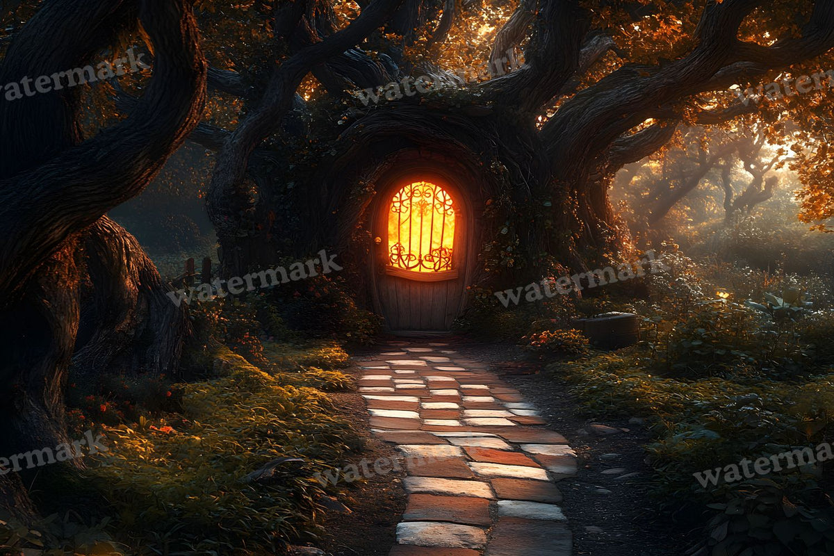 Checkered Garden Path Backdrop Images
