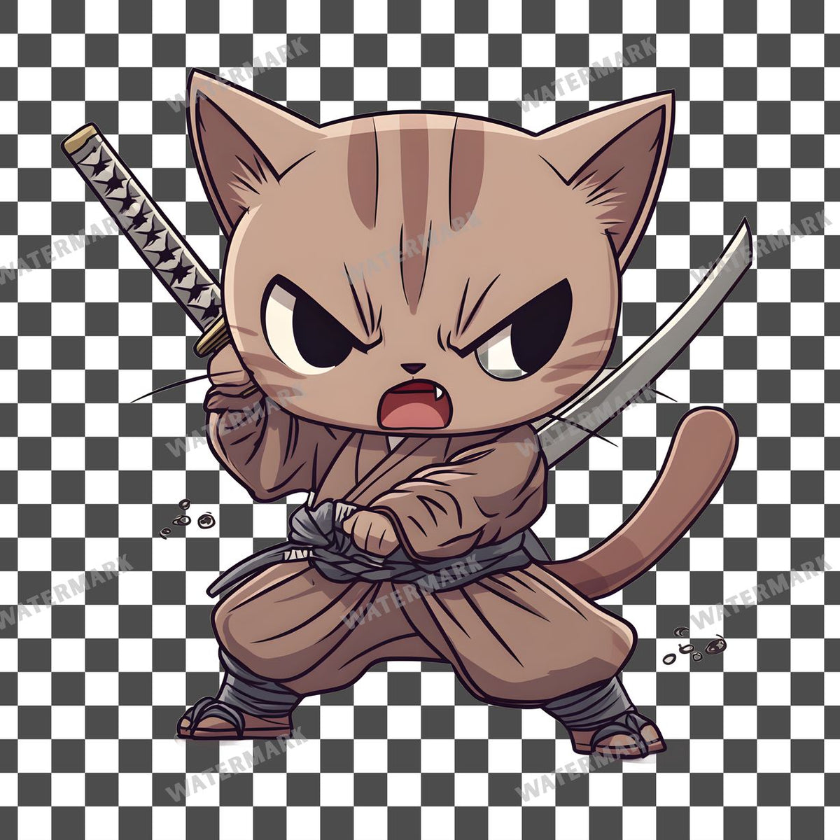 Chibi Samurai Clipart Pngs