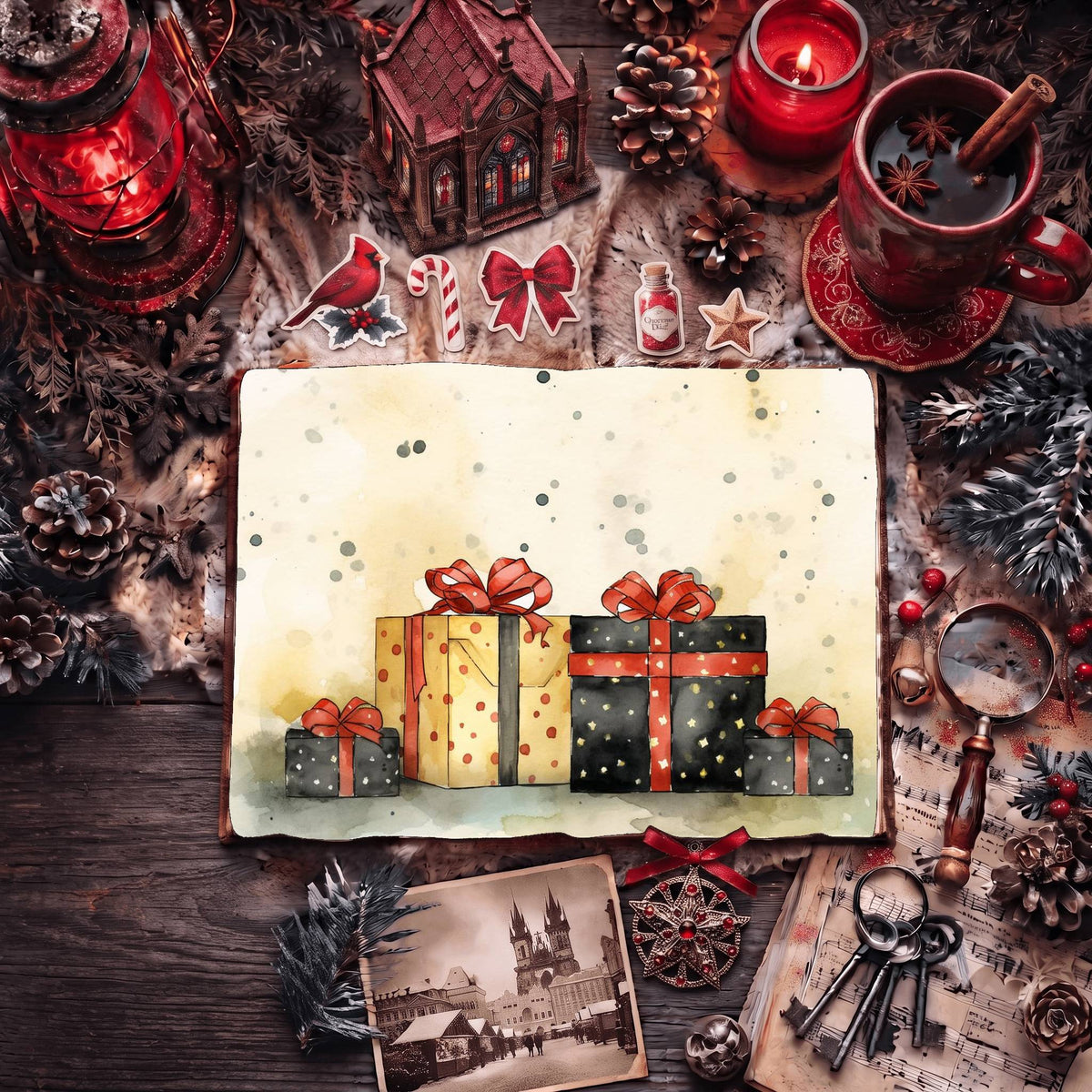 Christmas Gifts Digital Papers