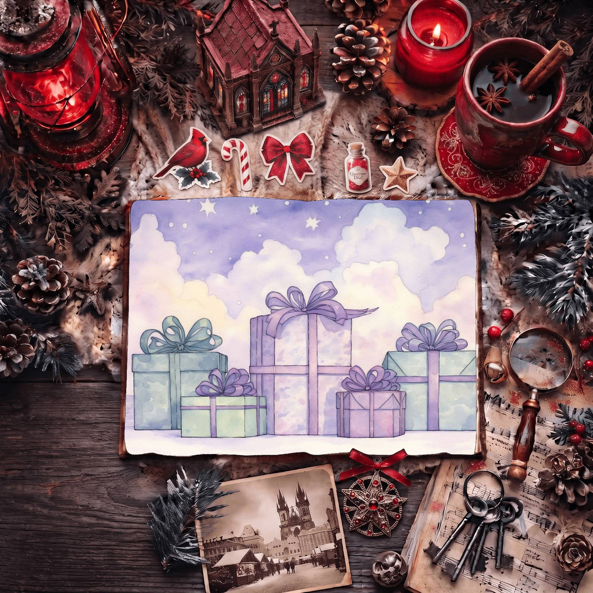 Christmas Gifts printable junk journal paper, page preview 11