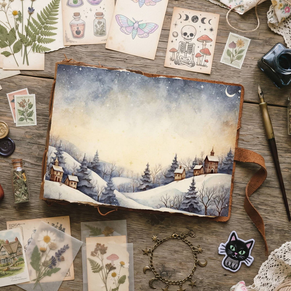 Christmas Snow Digital Papers