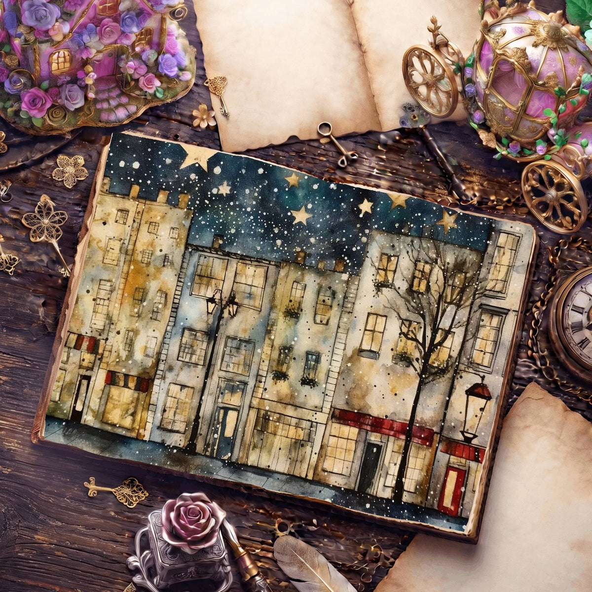 Christmas Street Digital Papers