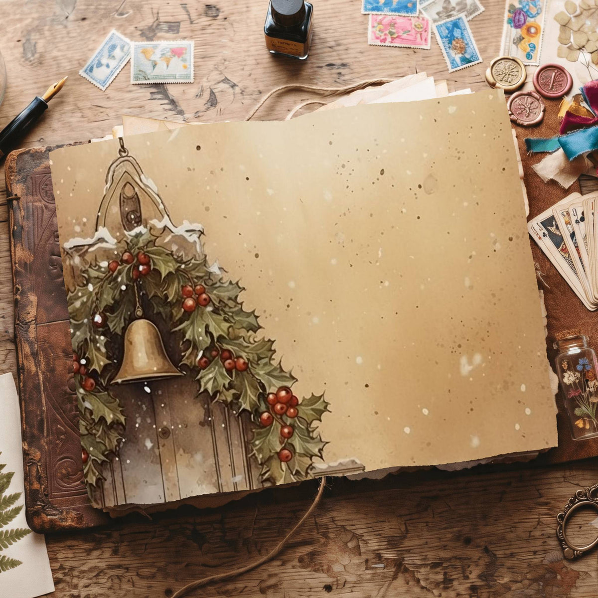 Christmas Tree Vintage Digital Papers