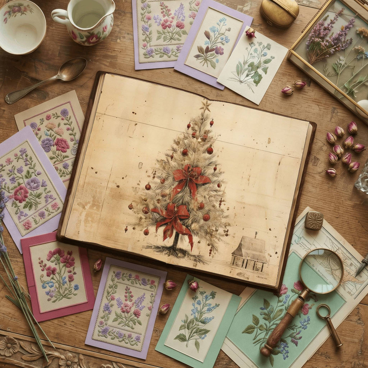Christmas Trees Digital Papers