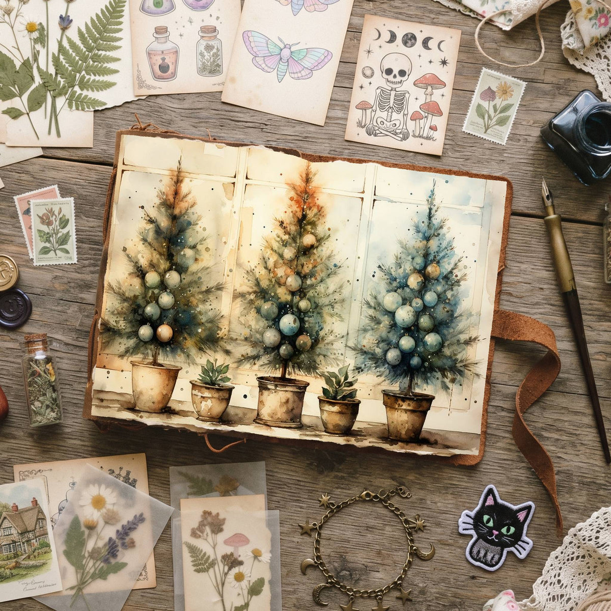 Christmas Trees Digital Papers