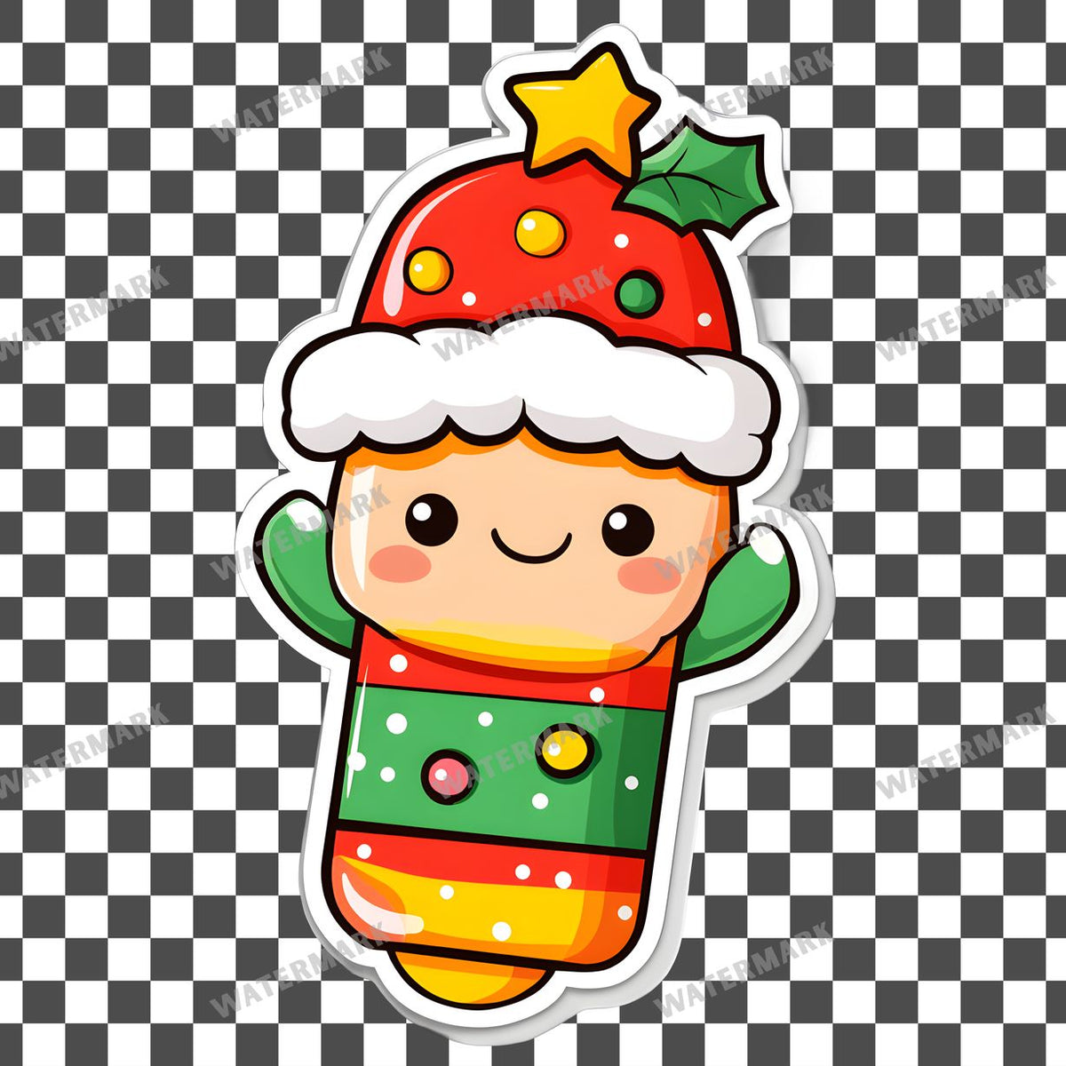 Christmas Kawaii Style Clipart Pngs