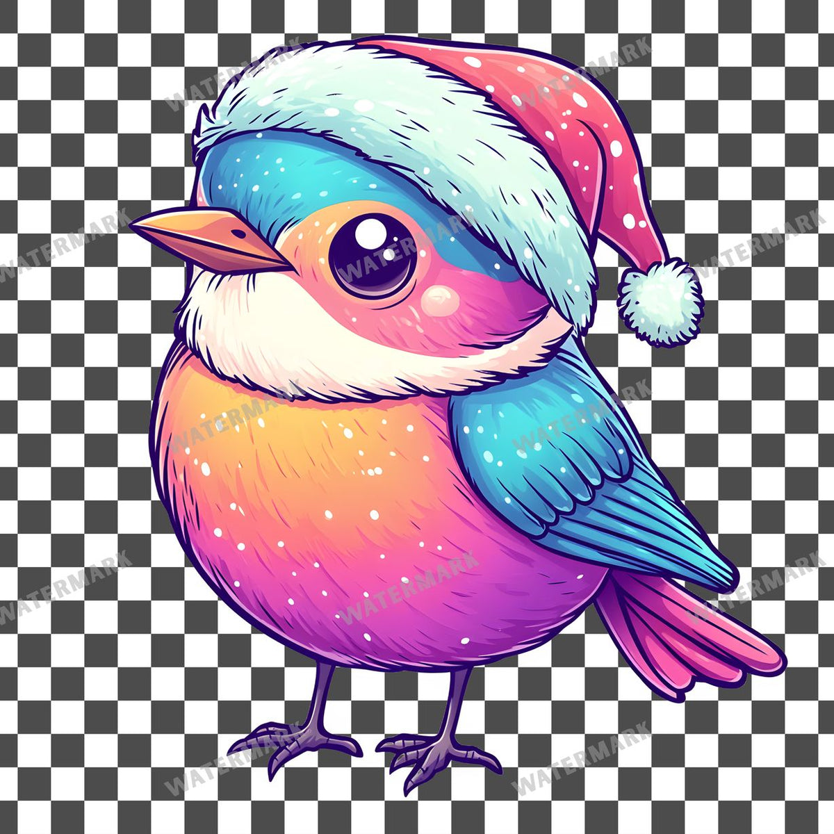 Christmas Kawaii Style Clipart Pngs