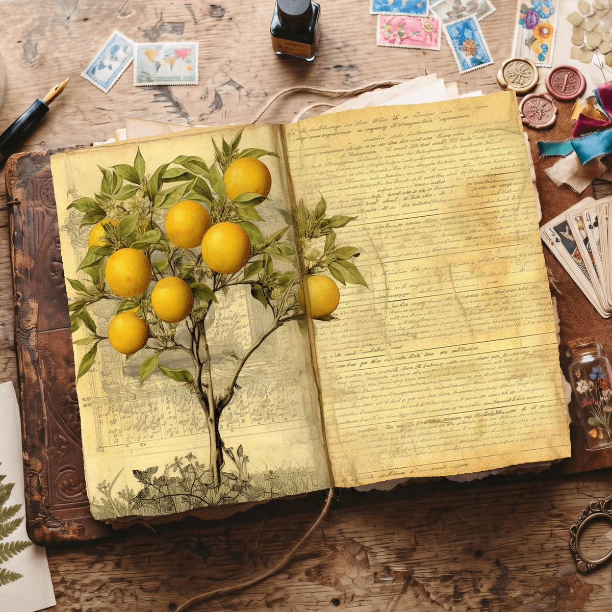 Citrus Fruit Digital Papers