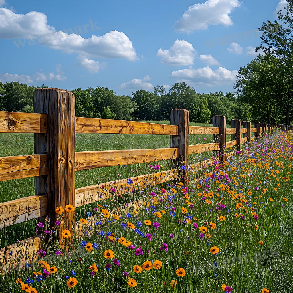 Classic Fence Line Backdrop Images
