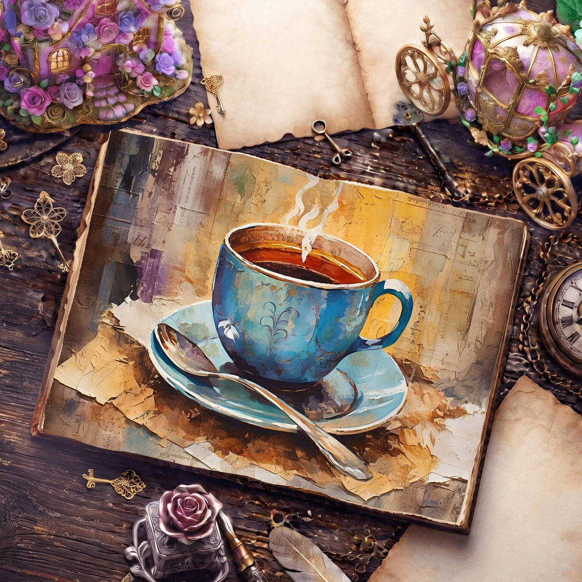 Coffee Cups Digital Papers