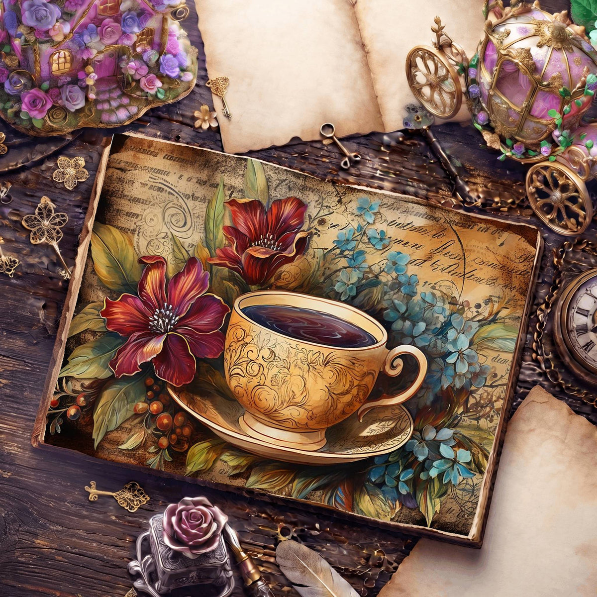 Coffee Cups Digital Papers