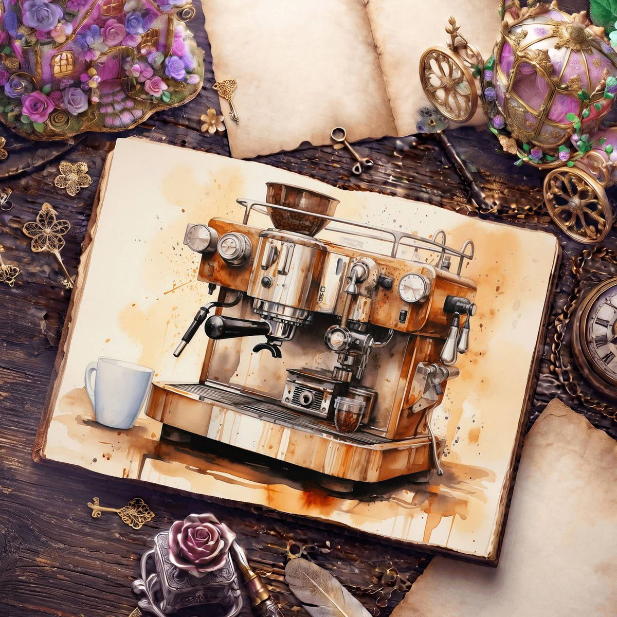 Coffee Shop Digital Papers