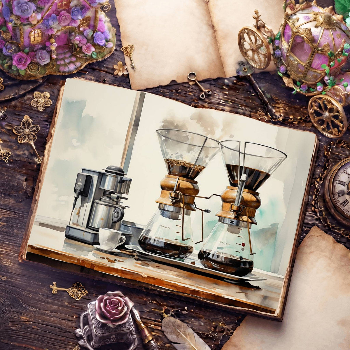 Coffee Shop Digital Papers