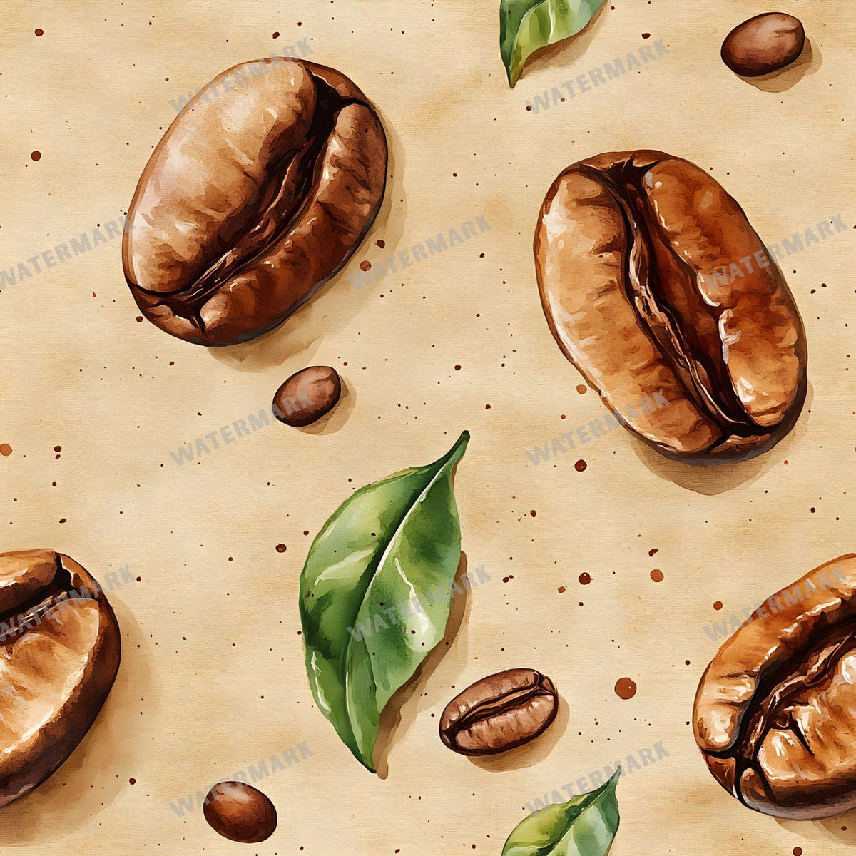 Coffee seamless pattern digital paper, repeating design 11