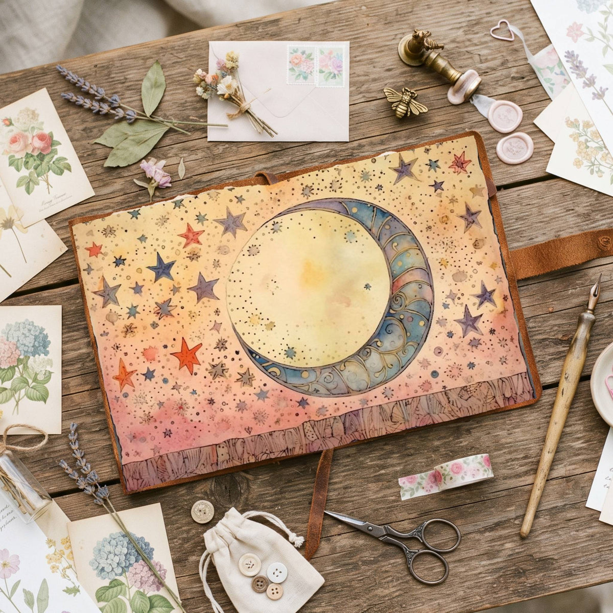 Colourful Pastel Celestial Digital Papers