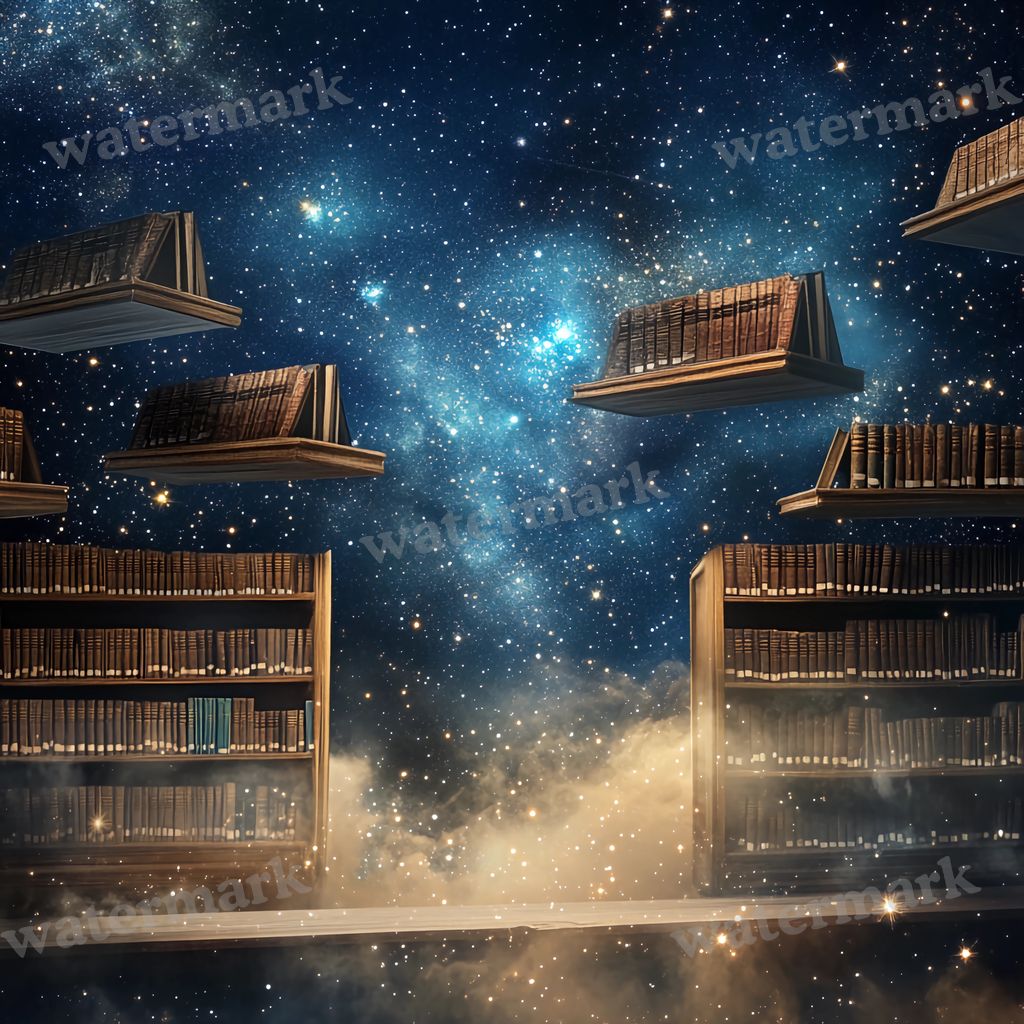 Cosmic Library Backdrop Images