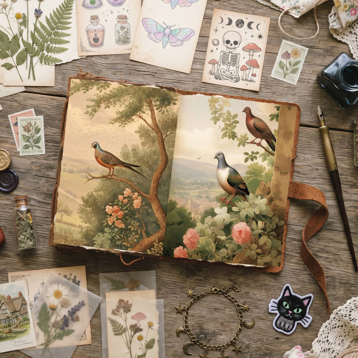 Countryside Birds Digital Papers