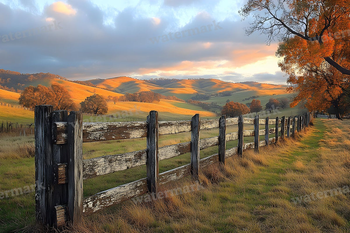 Countryside Fencing Backdrop Images