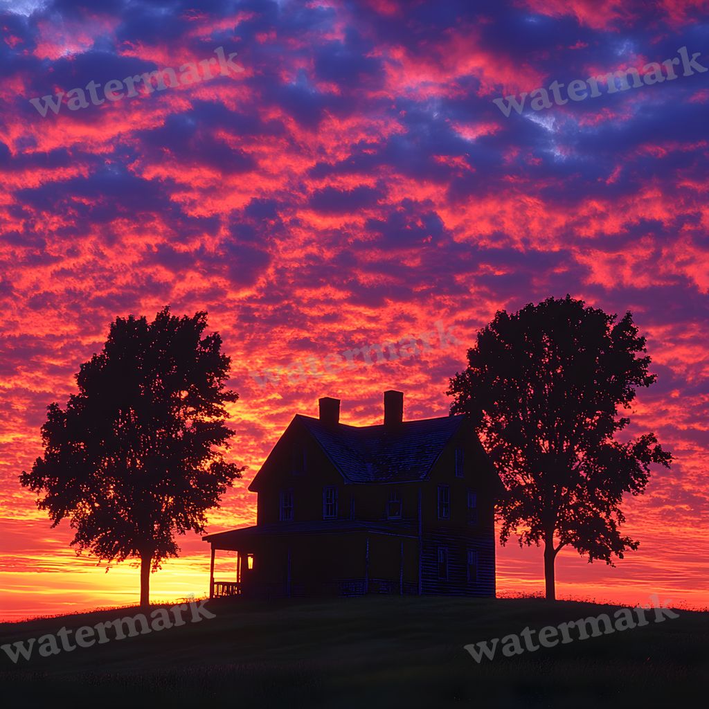 Countryside Silhouette Backdrop Images