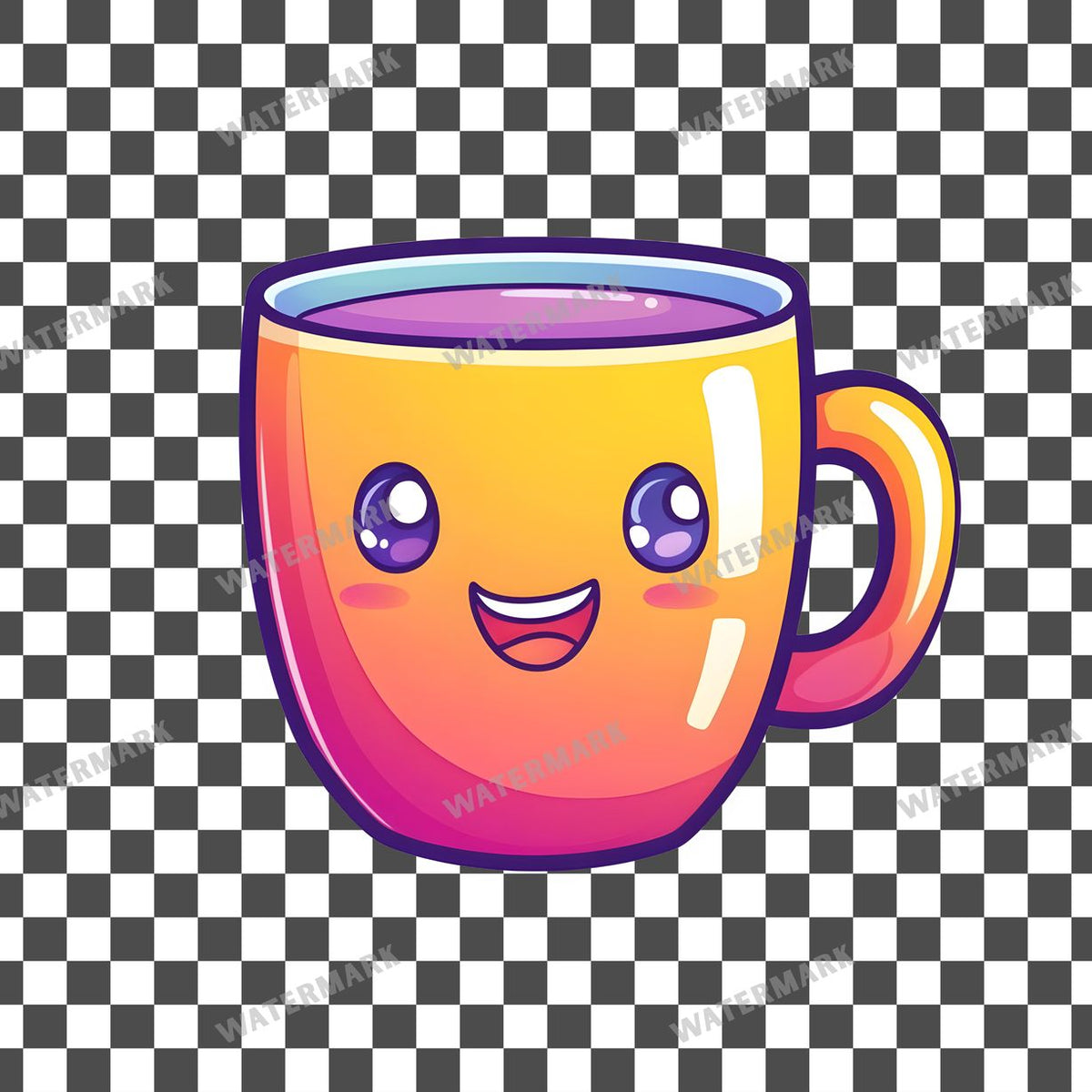 Cup Kawaii Style Clipart Pngs