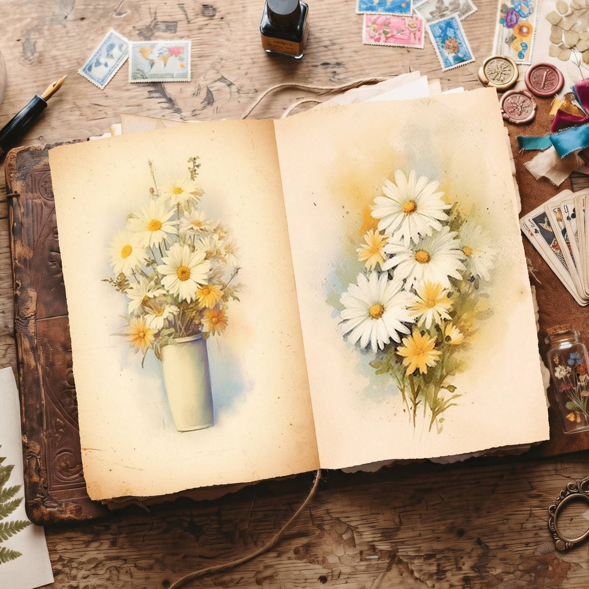 Daisies Digital Papers