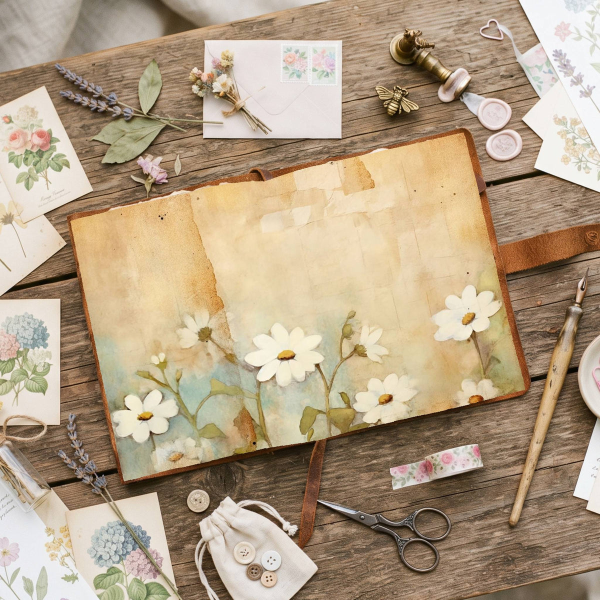 Daisy Flowers Digital Papers