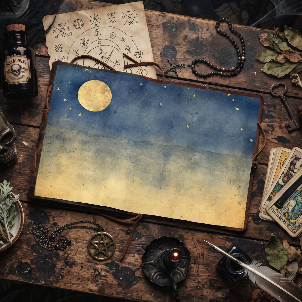 Dark Night Moon Digital Papers