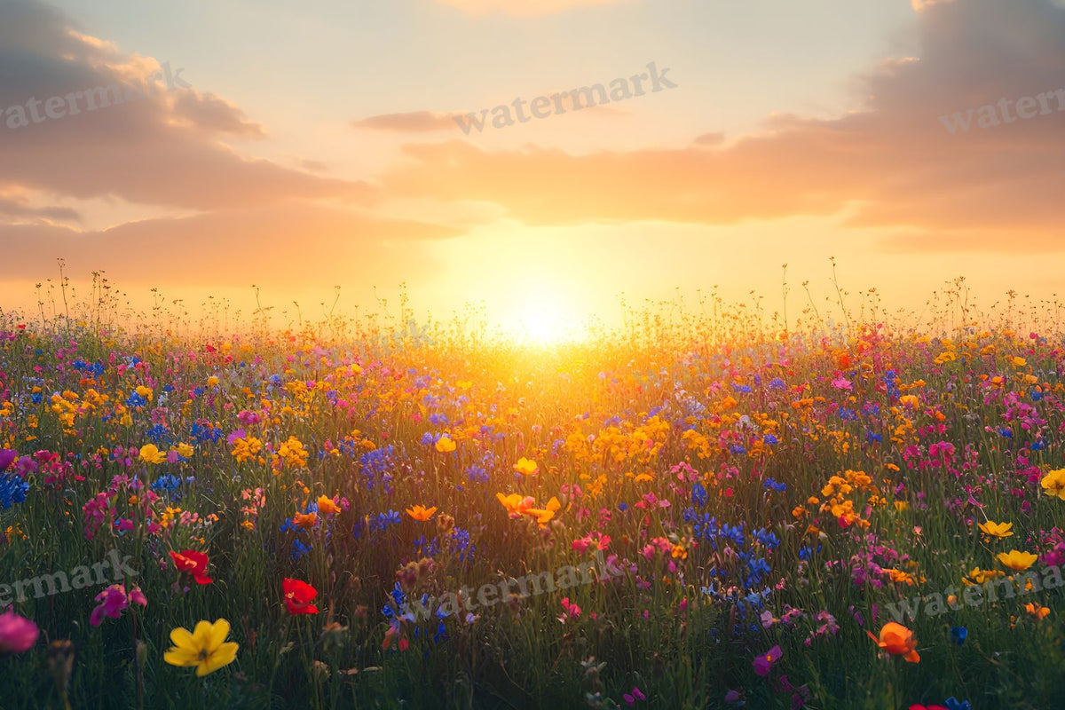 Dreamy Wildflower Meadow Backdrop Images