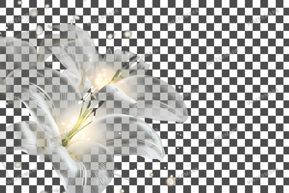 Easter Lilies Transparent Overlay Pngs