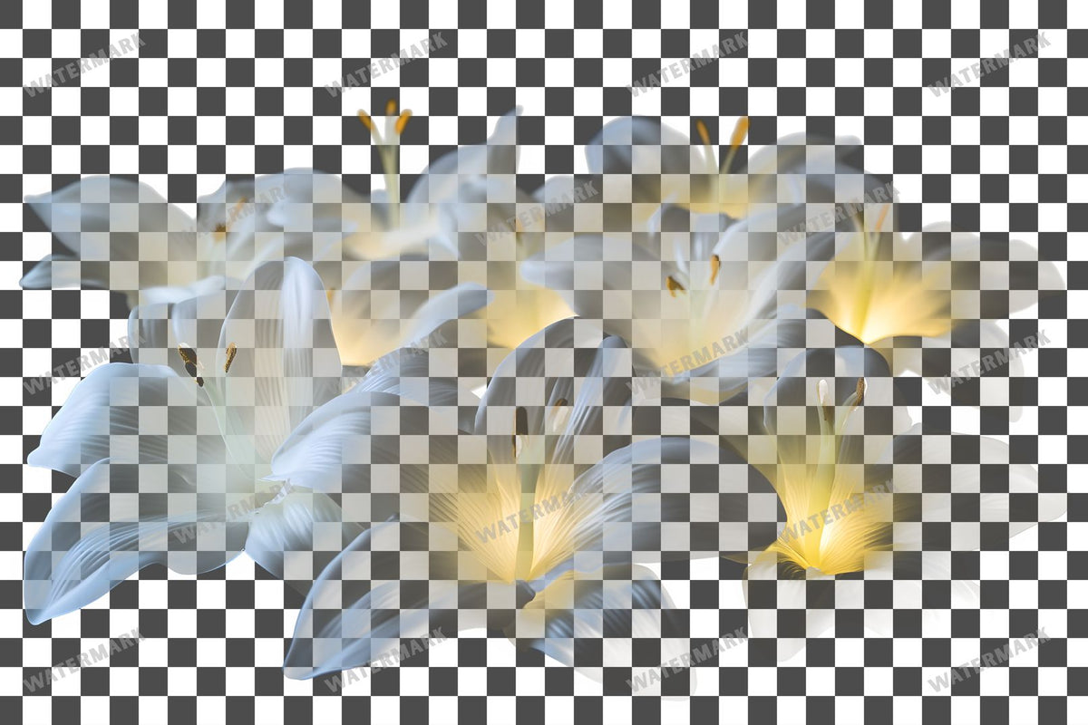 Easter Lilies Transparent Overlay Pngs