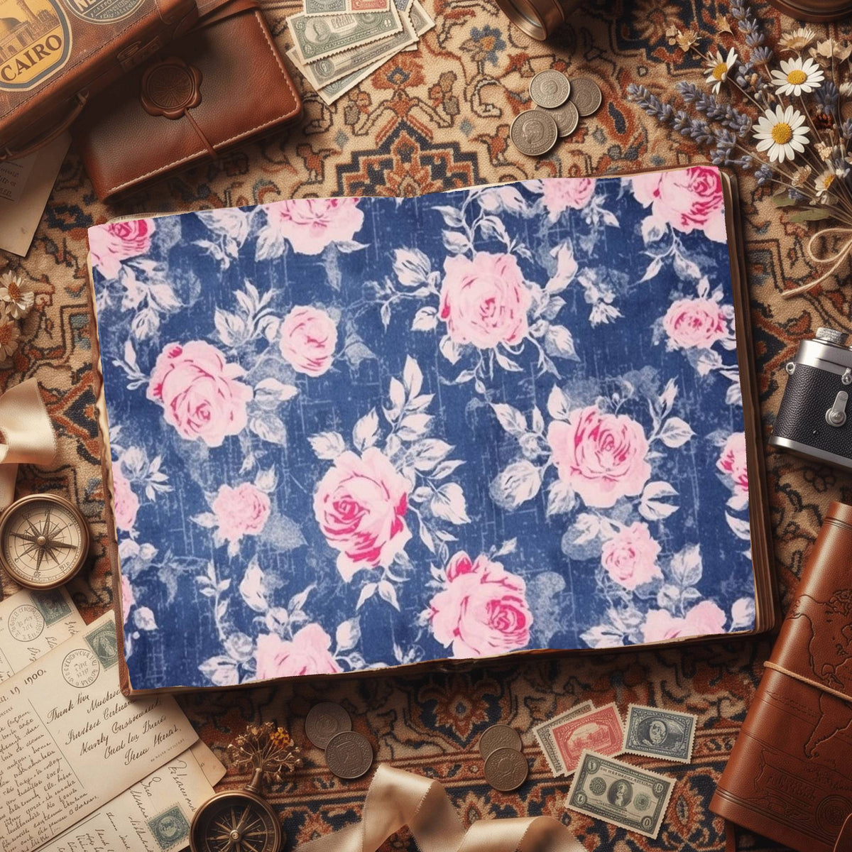 Faded Rose Digital Papers