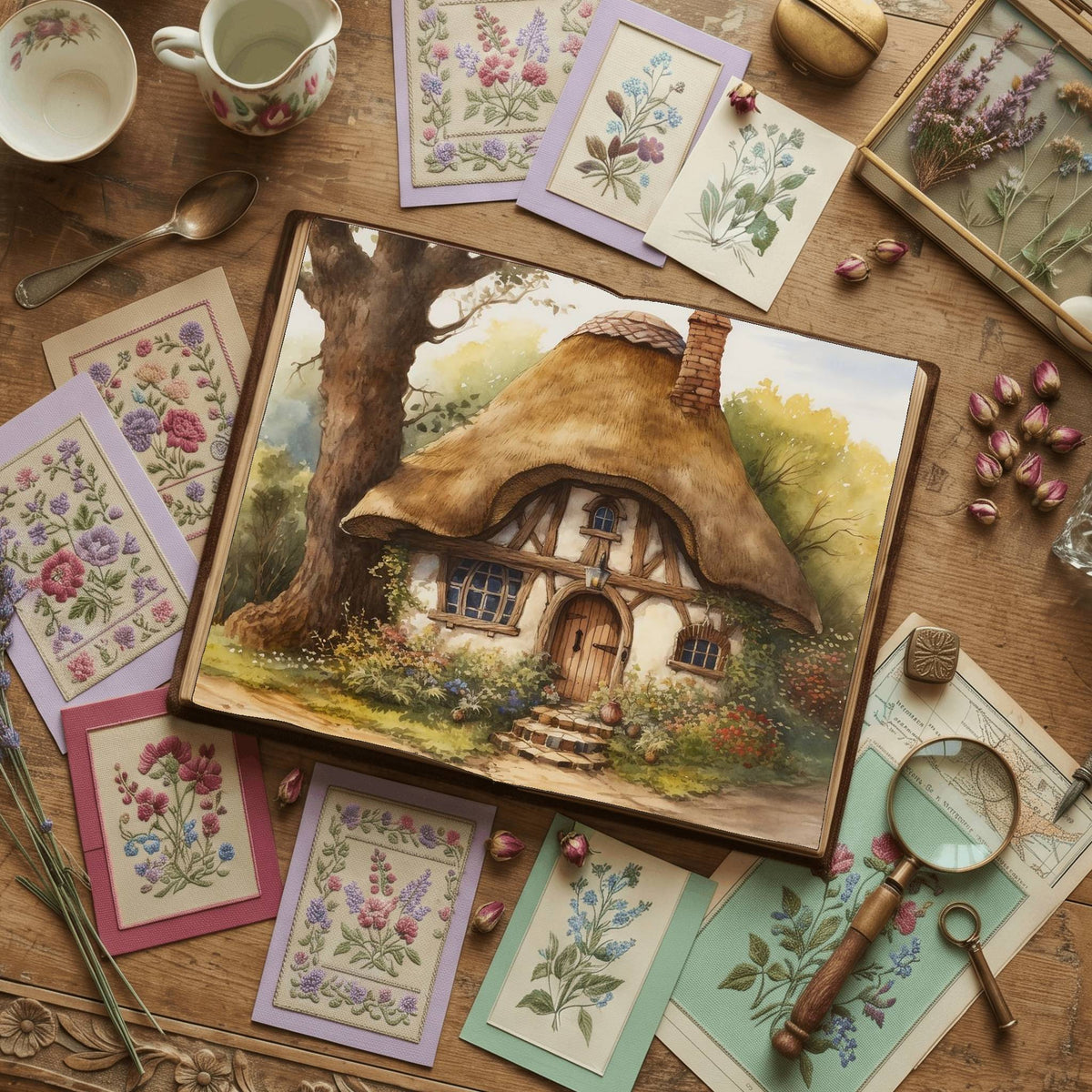 Fairy Cottage Digital Papers