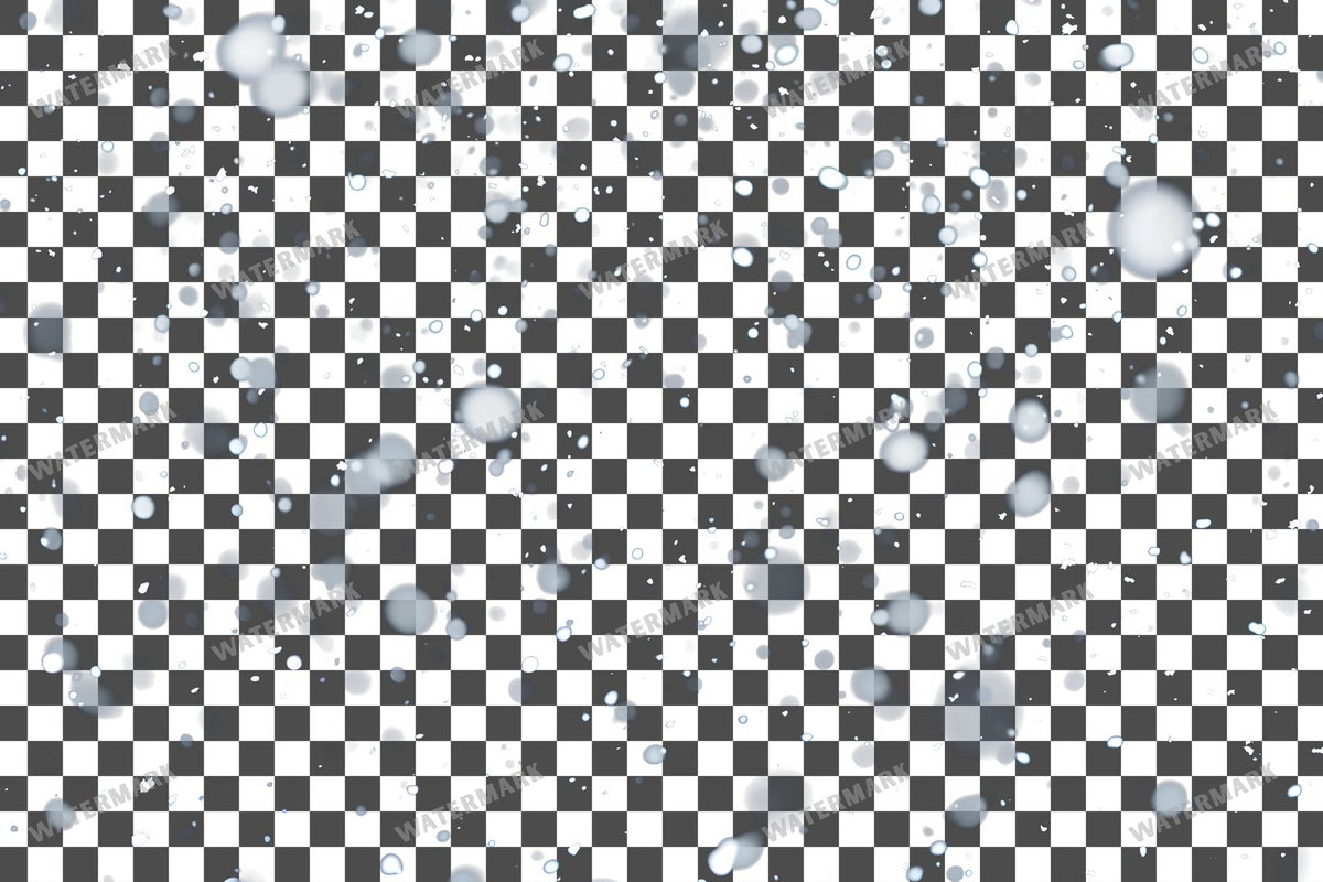 Falling Snow PNG overlay on a transparent checkered background, preview 11
